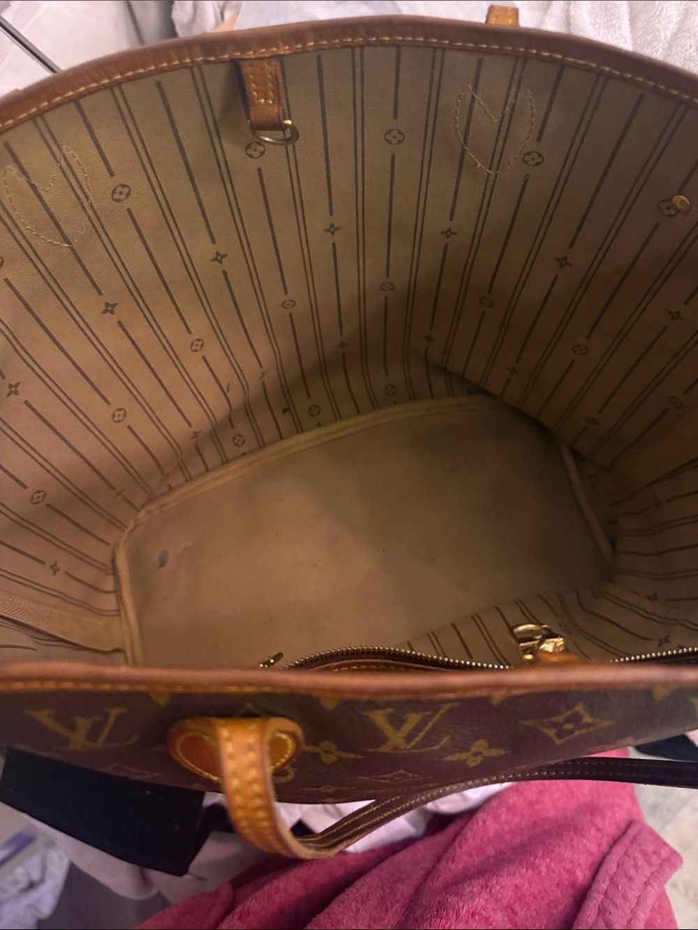 Monogram Canvas Tote in Brown and Tan - Picture 16 of 16